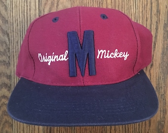 Vintage Walt Disney World Mickey Mouse Snapback Hat Baseball Cap