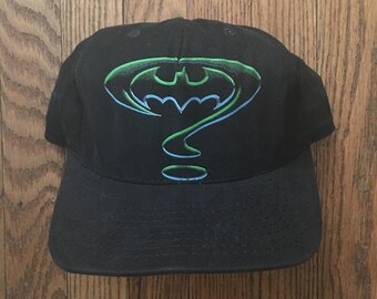 Vintage 90s Batman Forever Snapback Hat Baseball Cap * Made In USA