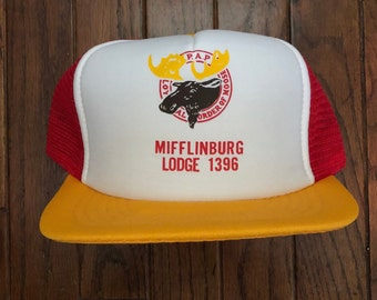 Mens Womens Mesh Dad Cap Red and Black Plaid Moose Deer Head Christmas Snapback Brim Hat
