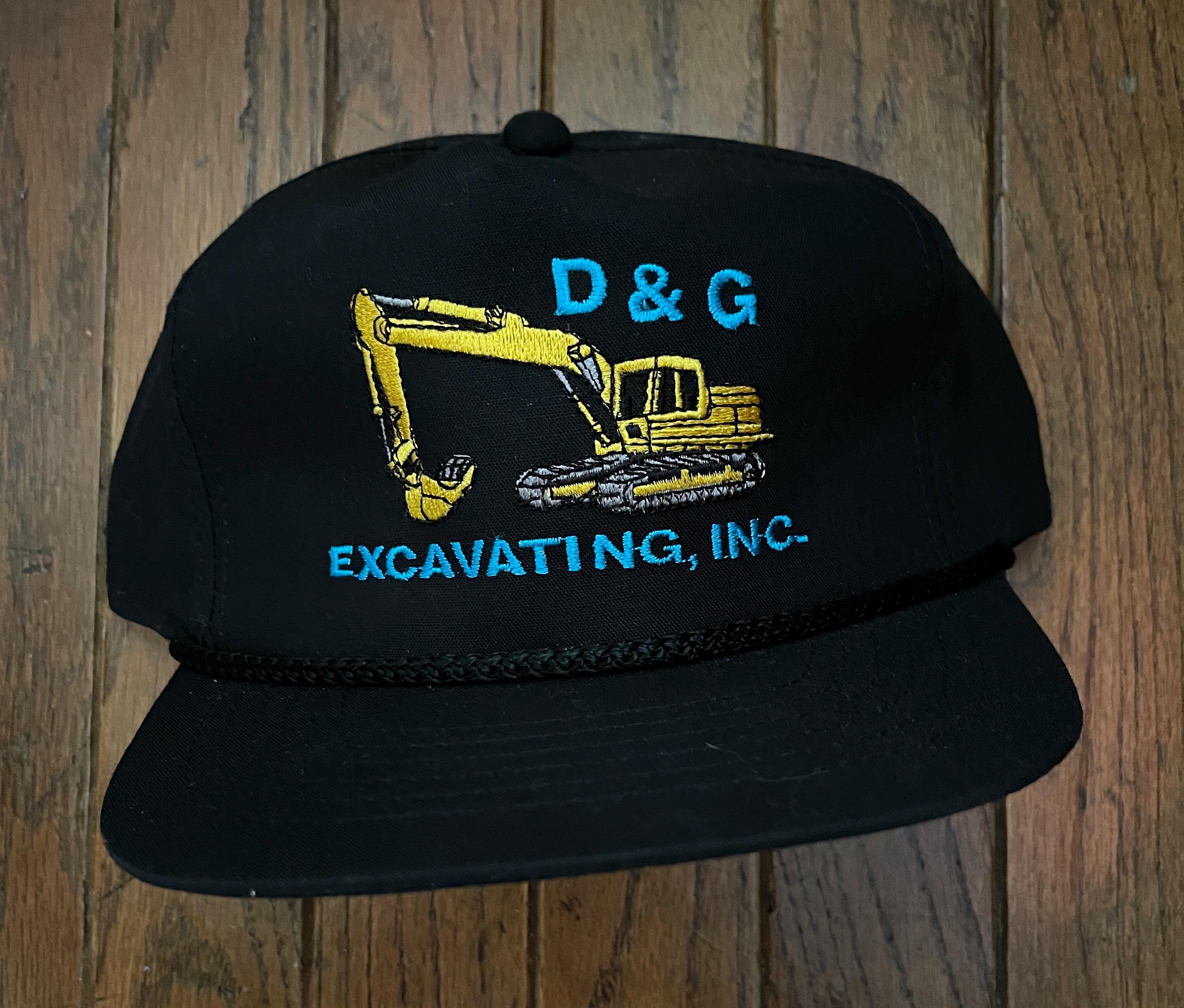 Vintage Trucker Hat Snapback Baseball Cap D G Excavating Etsy