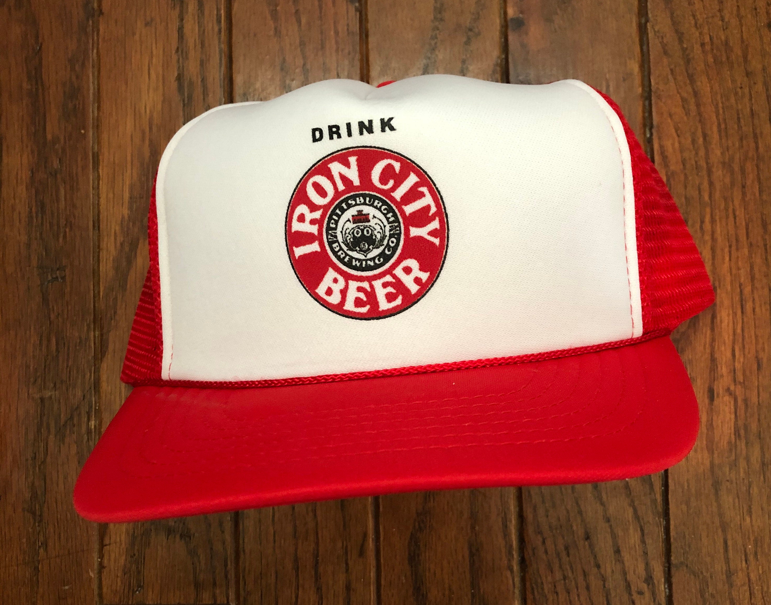 Vintage Iron City Beer Mesh Trucker Hat Snapback Hat Baseball Etsy