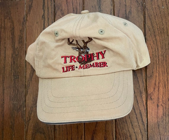 Vintage 90s Trophy Deer Hunter Unstructured Strapback Hat Baseball