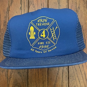 Vintage Trucker Hat Snapback Baseball Cap Trevose Fire Department Company