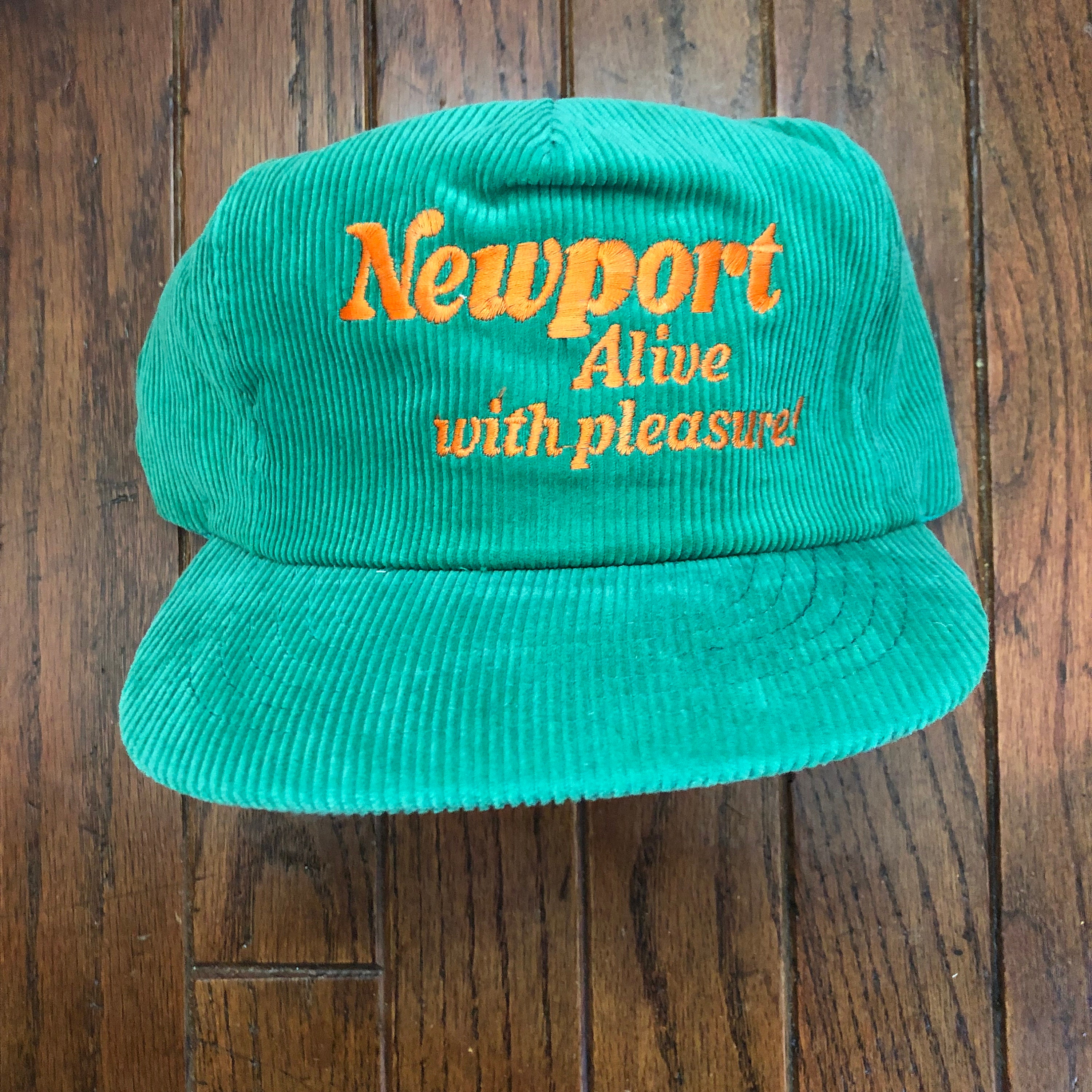 Vintage 80s 90s Corduroy Newport Cigarettes Tobacco Menthol Snapback Hat  Baseball Cap