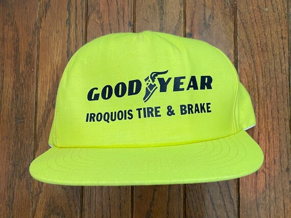 Vintage 80s 90s Neon Goodyear Snapback 
