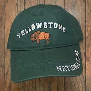 Vintage Deadstock Yellowstone National Park Strapback Hat Baseball Cap