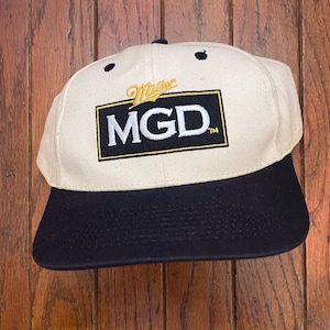 Vintage 90s Miller Genuine Draft MGD Beer Hat Snapback Hat Baseball Cap