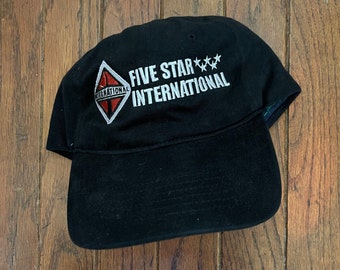 Vintage 90s Five Star International Strapback Hat Baseball Cap