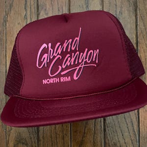 Vintage Grand Canyon National Park North Rim Arizona Trucker Hat Snapback Hat Baseball Cap