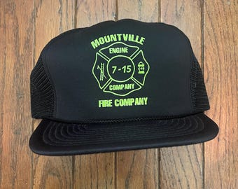 Vintage Trucker Cap Snapback Baseball Cap Mountville Feuerwehr Company