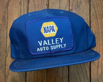 Vintage NAPA Valley Auto Supply Trucker Hat Snapback Baseball Cap Patch