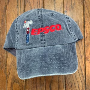 Vintage 90s Washed Out EPSCO Hammer Unstructured Strapback Hat Baseball Cap