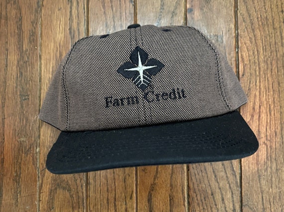 Vintage 80s 90s Farm Credit Snapback Hat Baseball Cap * Made in USA
