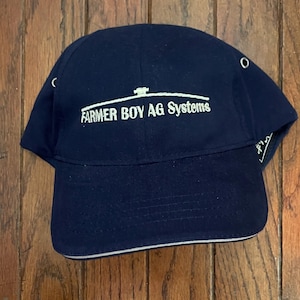Vintage 90s Minimal Farmer Boy AG Systems Unstructured Golf Hat Strapback Hat Baseball Cap