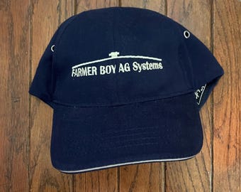 Czapka baseballowa z paskiem na plecach w stylu vintage z lat 90., Farmer Boy AG Systems