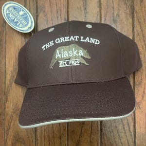 Vintage Deadstock Alaska Great Land Snapback Hat Baseball Cap