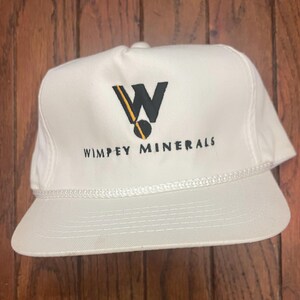 Vintage 80s 90s Wimpey Minerals Strapback Zipback Hat Baseball Cap