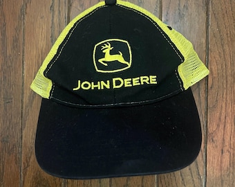 JOHN DEERE デッドストック キャップ K-PRODUCTS アメリカ製 John Deere Vintage K-products Black Mesh Trucker Hat Patch