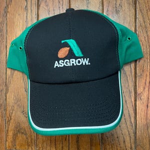 Vintage Deadstock Asgrow Farm Strapback Hat Baseball Cap