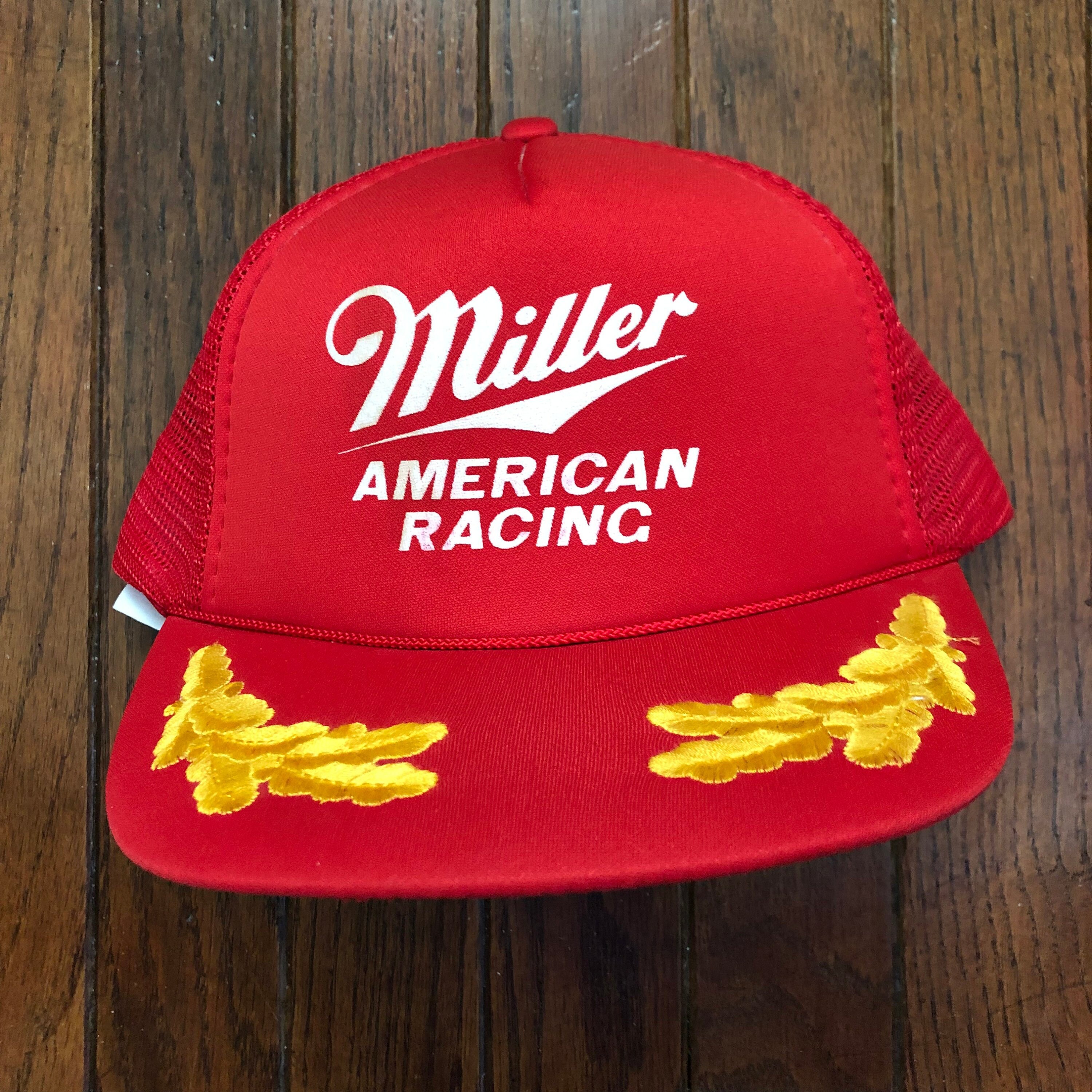 vintage Miller Genuine Draft beer Trucker Hat mesh hat snapback hat yellow
