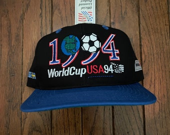 Vintage 90s Deadstock World Cup 1994 USA Soccer Snapback Hat Baseball Cap