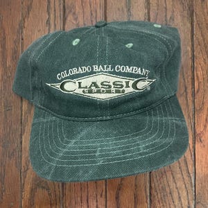 Vintage 90s Deadstock Washed Out Minimal Unstructured Colorado Ball Company Classic Sport Strapback Hat Baseball Cap Dad Hat