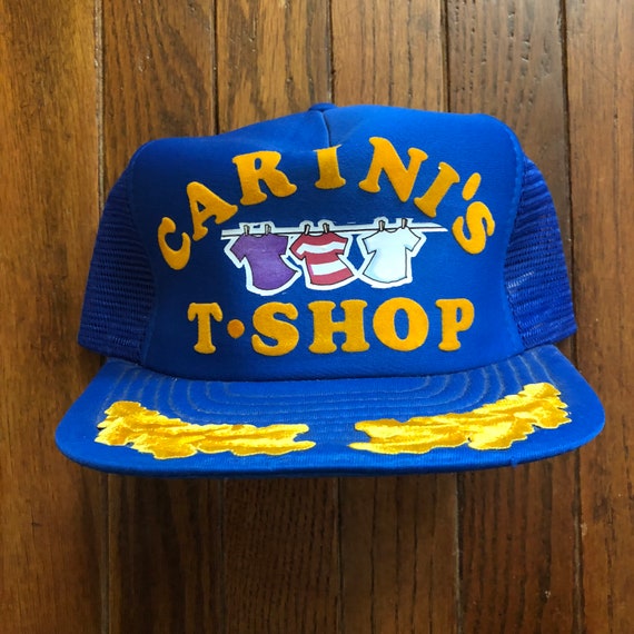 Vintage 80s 90s T Shirt Shop Mesh Trucker Hat Snapback Hat Baseball Cap