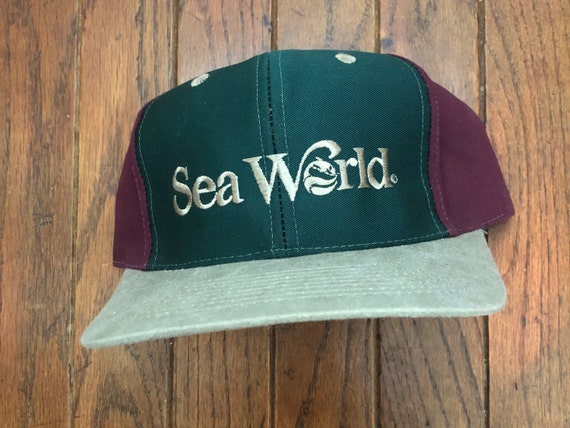 Vintage 80s 90s Sea World Snapback Hat 