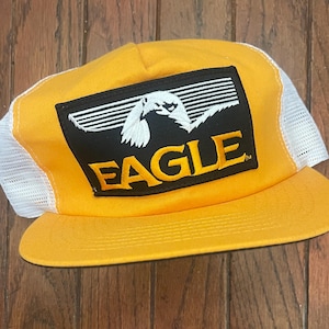 Gorra de camionero vintage de los Eagles de stock muerto, de los años 80 y 90, con cierre a presión, parche para gorra de béisbol, hecha en EE. UU.