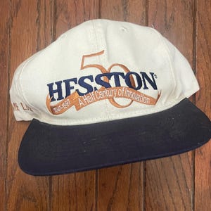 Vintage 90s Hesston 50th Farm Strapback Hat Baseball Cap