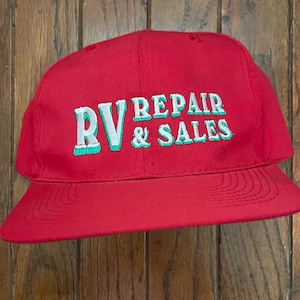 Vintage Trucker Hat Snapback Baseball Cap RV Reparatur & Verkauf
