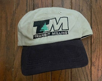 Vintage 90s Transit Milling Unstructured Strapback Hat Baseball Cap