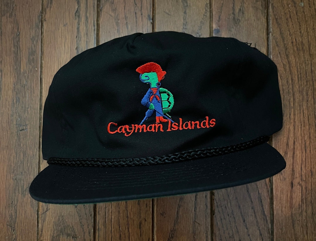 Vintage Trucker Hat Strapback Hat Baseball Cap Cayman Islands Rope Hat ...