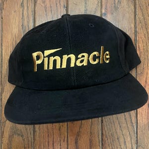 Vintage 90s Deadstock Pinnacle Baseball Strapback Hat Baseball Cap USA Made