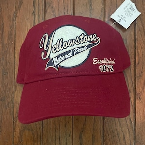 Vintage Deadstock Yellowstone National Park Strapback Hat Baseball Cap