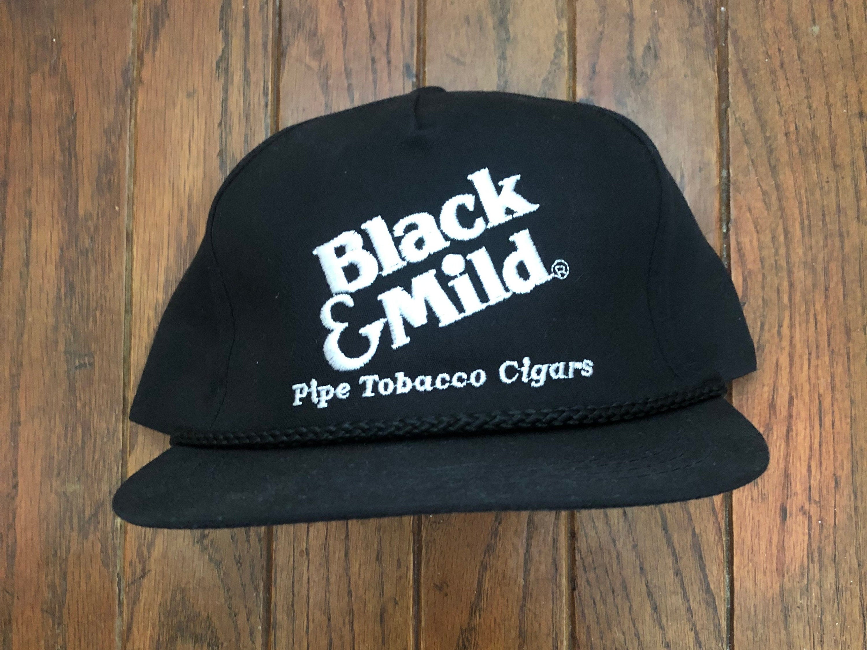 Vintage 80s 90s Black & Mild Cigars Snapback Hat Baseball