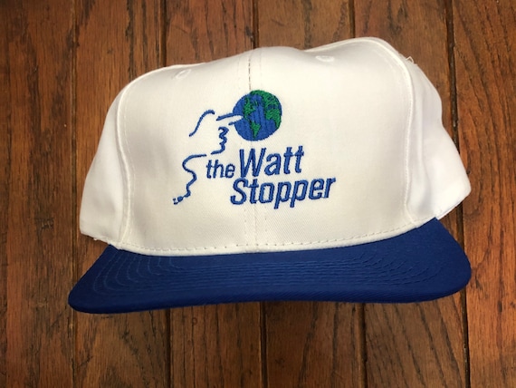 Vintage 80s 90s Watt Stopper Snapback Hat Baseball