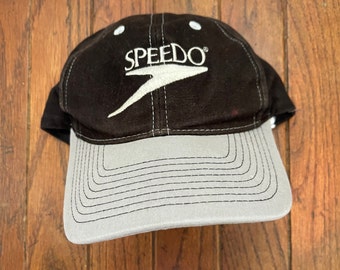 Vintage 90s Speedo Strapback Hat Baseball Cap
