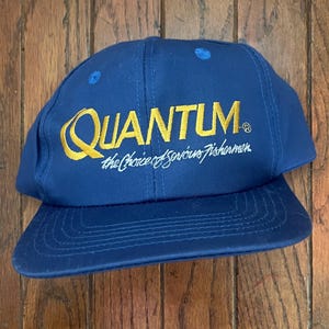 Vintage Trucker Hat Snapback Baseball Cap Quantum Fishing Fisherman