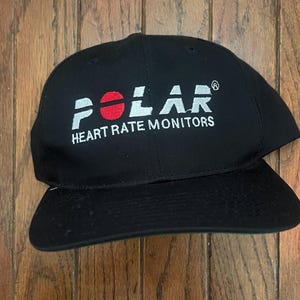 Vintage Trucker Hat Snapback Baseball Cap Polar Heart Rate Monitors