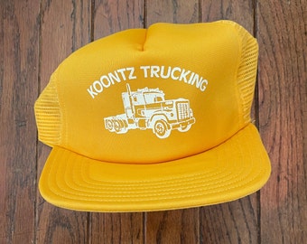 Vintage 80s 90s Koontz Trucking Mesh Trucker Hat Snapback Hat Baseball Cap