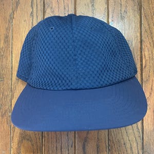 Vintage 90s Minimal Unstructured Blank Strapback Hat Baseball Cap