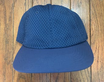 Vintage 90s Minimal Unstructured Blank Strapback Hat Baseball Cap
