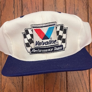 Vintage 90s Deadstock Valvoline Racing Nascar Snapback Hat Baseball Cap