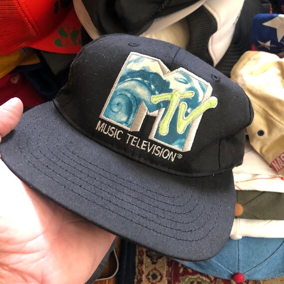 Vintage 80s 90s MTV Snapback Hat Baseball Cap * Made in USA