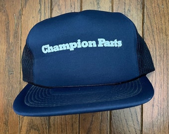 Champion Vintage Hat Auto Cap Snapback Hat Etsy Truck Parts Baseball Trucker -