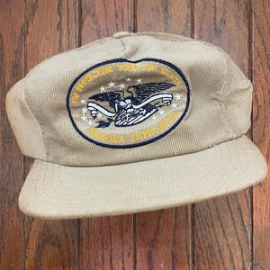 Vintage Trucker Hat Snapback Baseball Cap Corduroy National Rifle Association of America NRA USA Made