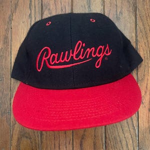 Vintage 80s 90s Rawlings Snapback Hat Baseball Cap USA Made
