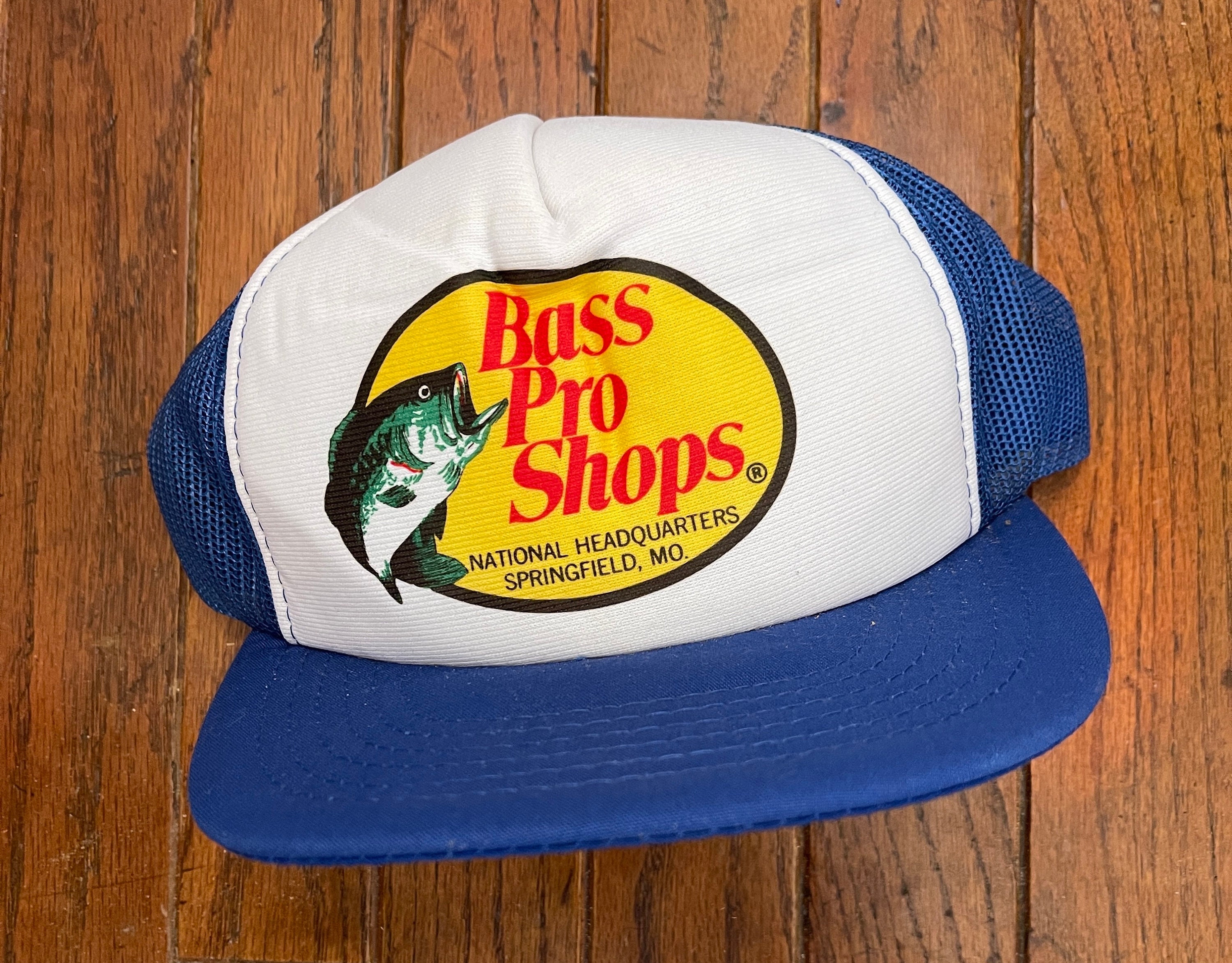Vintage 80s 90s Bass Pro Shops Fishing Mesh Trucker Hat Snapback Hat  Baseball Cap