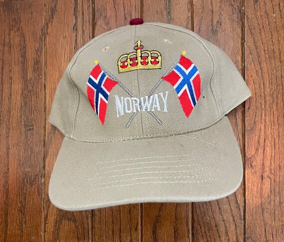 Vintage 80s 90s Norway Strapback Hat 